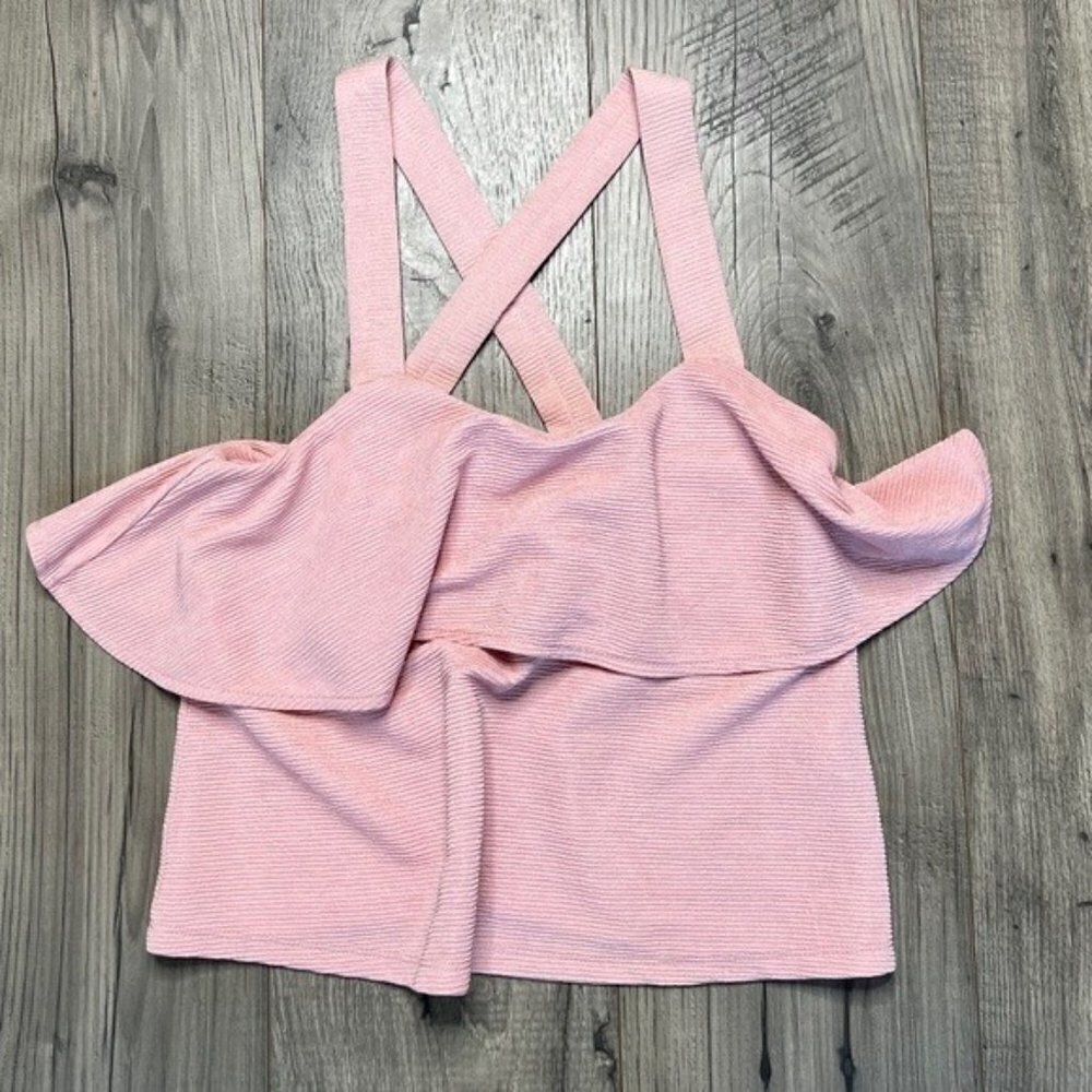 Madewell Tiered Tank Top in Light Pink Size Size XS - Picture 3 of 11